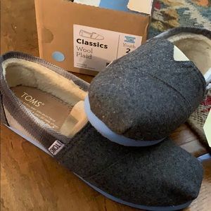 Toms boys slip on shoes.